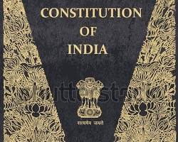 A citizen confidently reading a rights pamphlet with a police officer in the background.